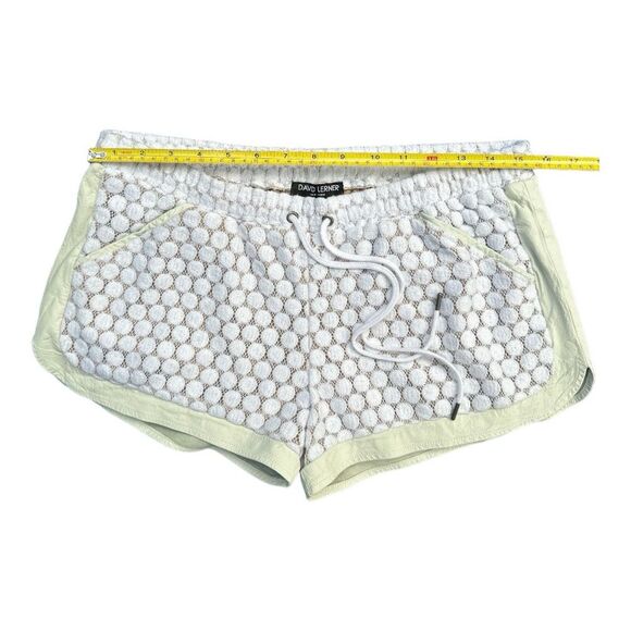 David Lerner Lamb Leather Trimmed Fully Lined Shorts With Pockets Size Medium - Picture 5 of 7